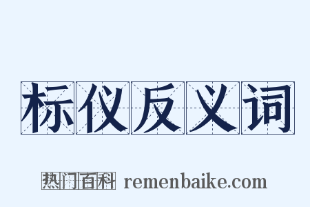 标仪反义词是什么意思的图片